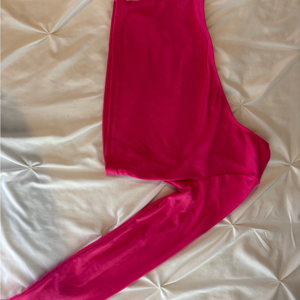 Hollister Hot Pink One-Shoulder Top